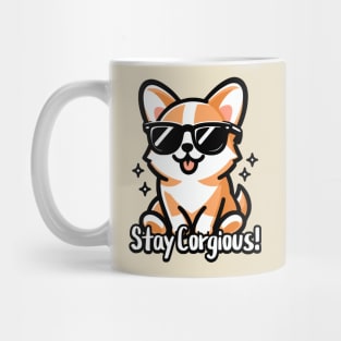 Stay Corgious! Cute Corgi Pun Mug